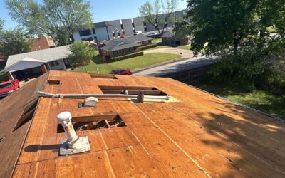 Reroof in Tulsa on this sunny day! Dm us &lsquo;ROOF&rsquo; now for a free inspection!